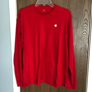 Apple Store Holiday Red Employee Long Sleeve Shirt